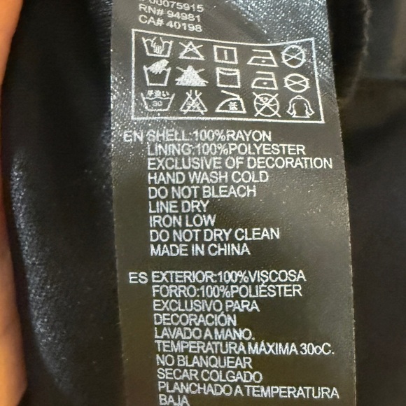 Black Spaghetti Strap Slip Dress Adj Straps
P2P 16 
L 25 - Picture 3 of 3